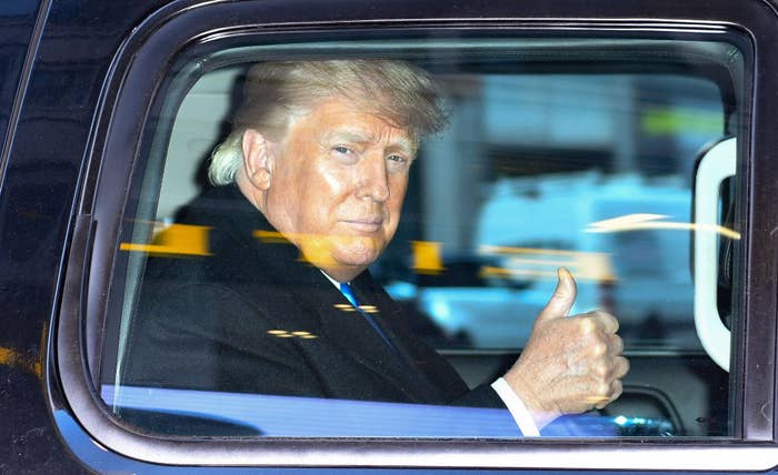 Donald Trump in SUV