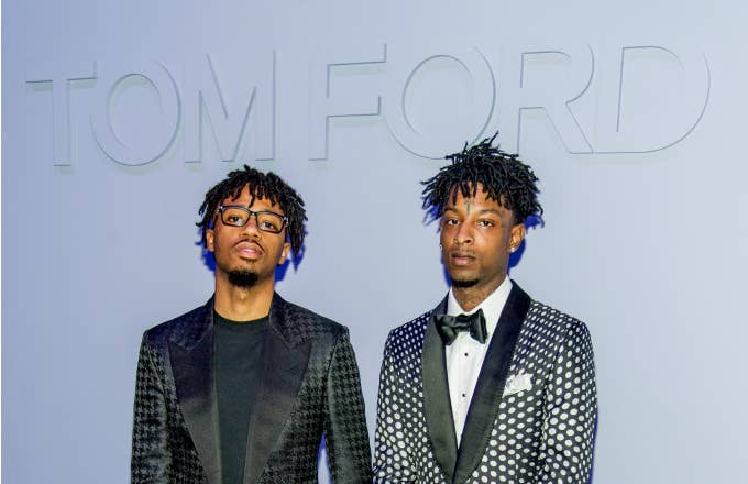 Metro Boomin and 21 Savage attends the Tom Ford Fall/ Winter 2018 Men&#x27;s Runway Show