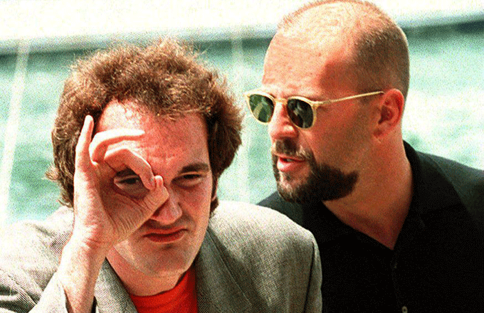 Quentin Tarantino and Bruce Willis