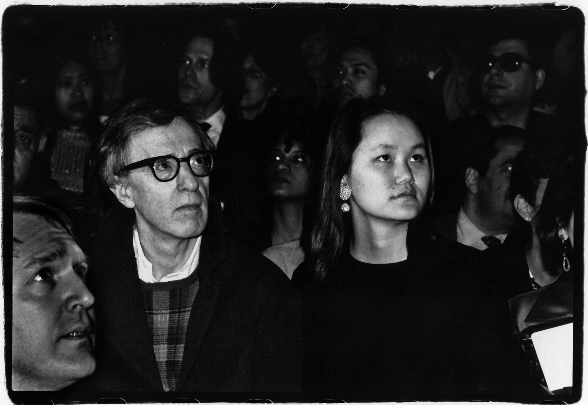 Woody Allen and Soon Yi Previn at a fashion show in 1996