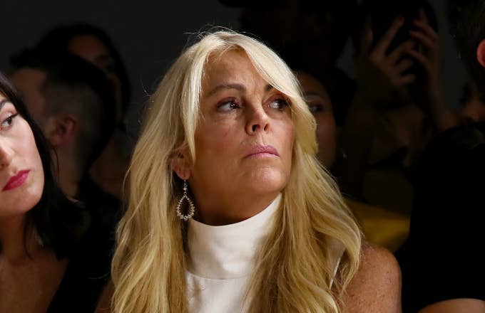 Dina Lohan attends the Vivienne Hu front row during New York Fashion Week