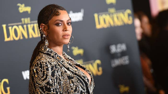 Beyonce arrives for the world premiere of Disney&#x27;s &quot;The Lion King.&quot;