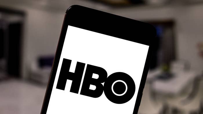Photograph of HBO logo on phone
