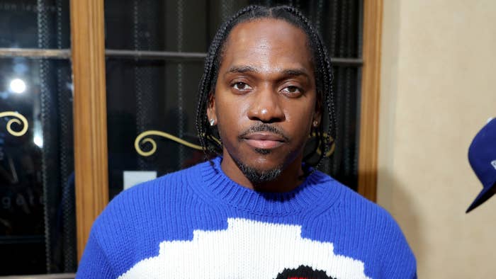 Pusha T is pictured at a fashion show