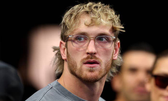 Logan Paul attends game between Denver Broncos and Las Vegas Raiders