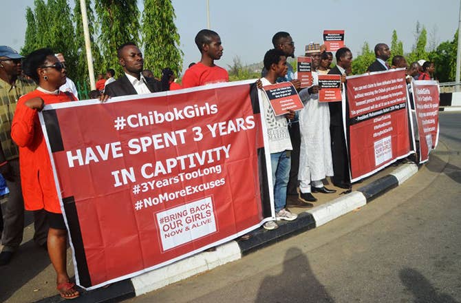 This is a photo of Chibok Girls.