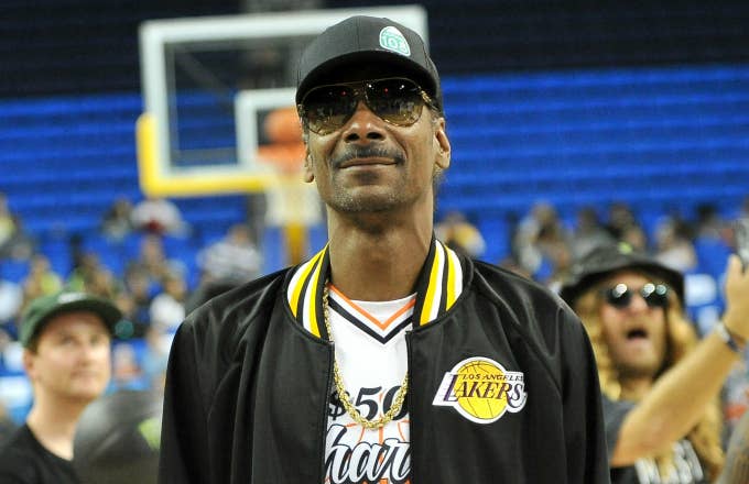 Snoop Dogg attends the Monster Energy $50K Charity Challenge Celebrity Basketball Game