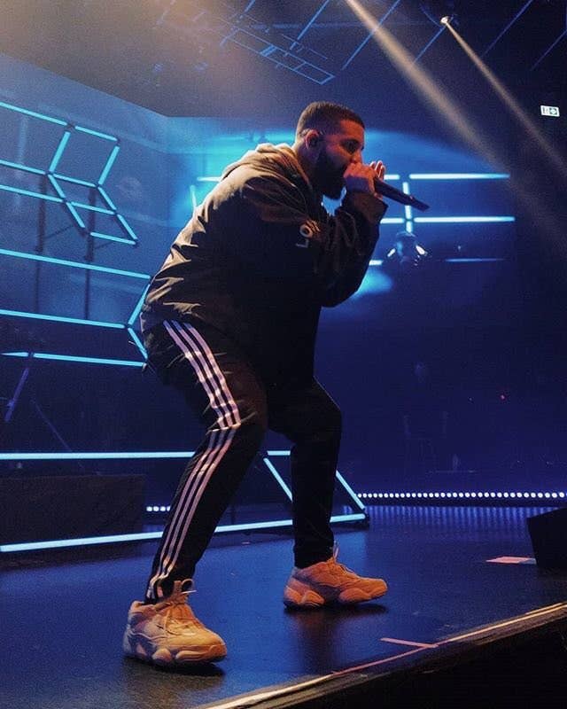 Drake in Adidas Yeezy 500