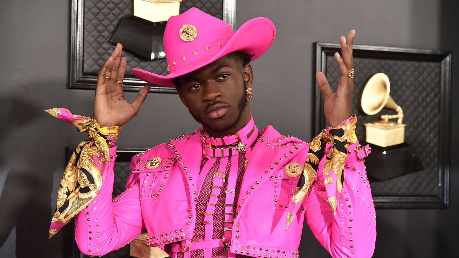 Lil Nas X on the Grammy red carpet.