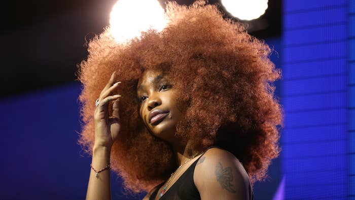 SZA onstage at the REVOLT X AT&amp;T 3 Day Summit.