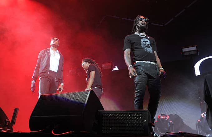 Quavo, Offset and Takeoff of Migos perform at Future In Concert