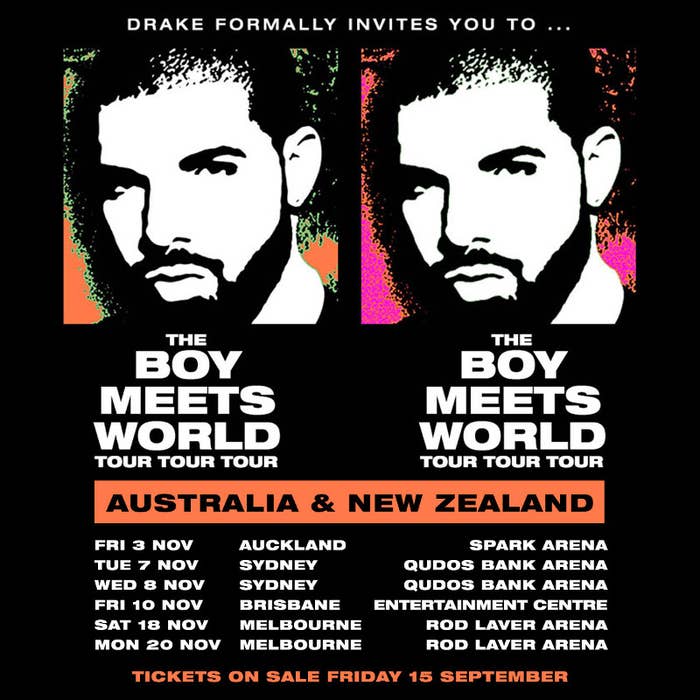 Drake Announces Boy Meets World Australia New Zealand Tour 2017