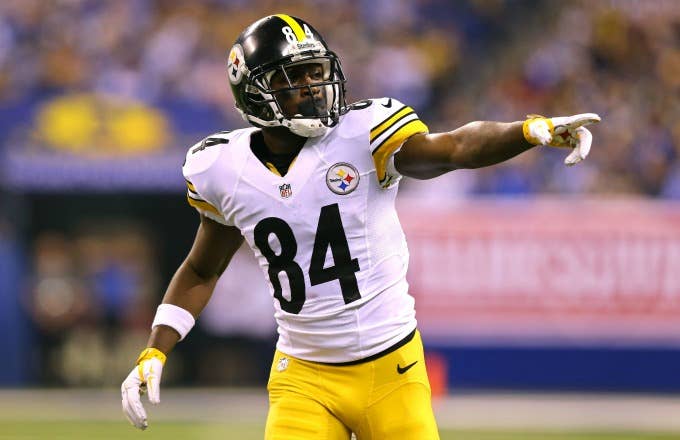 Antonio Brown playing for the Steelers