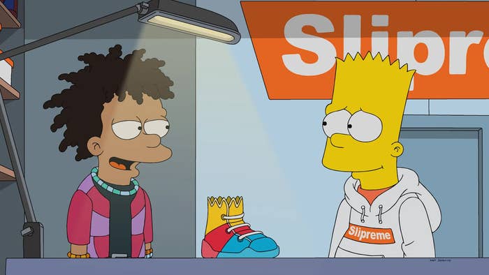 A screenshot from &#x27;The Simpsons&#x27; featuring guest star The Weeknd