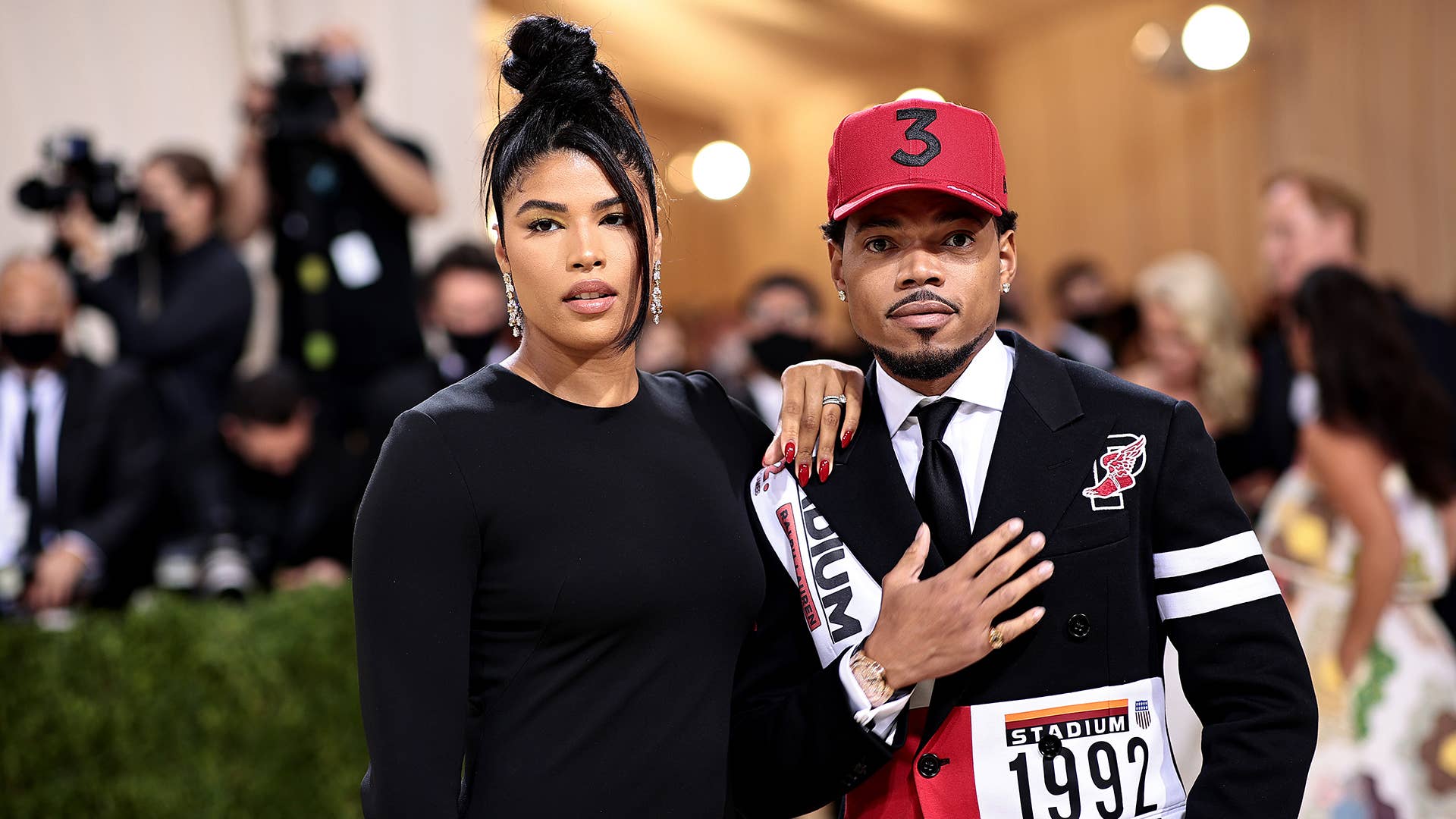 Kirsten Corley and Chance the Rapper attend The 2021 Met Gala
