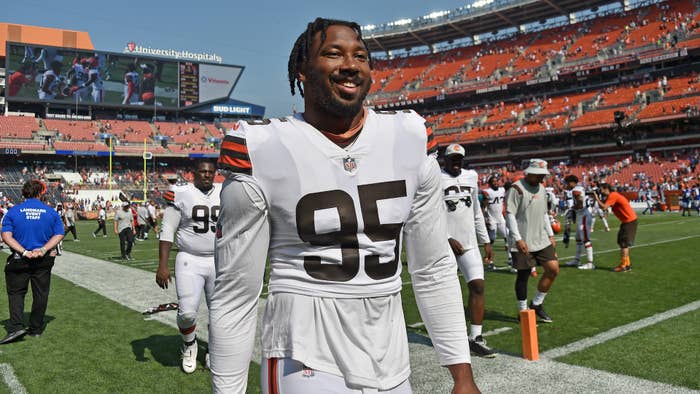 Defensive end Myles Garrett #95 of the Cleveland Browns