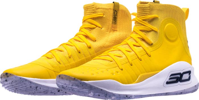 Shoe Palace Under Armour Curry 4 &#x27;Yellow/Blue&#x27; 1298306 700 (Pair)