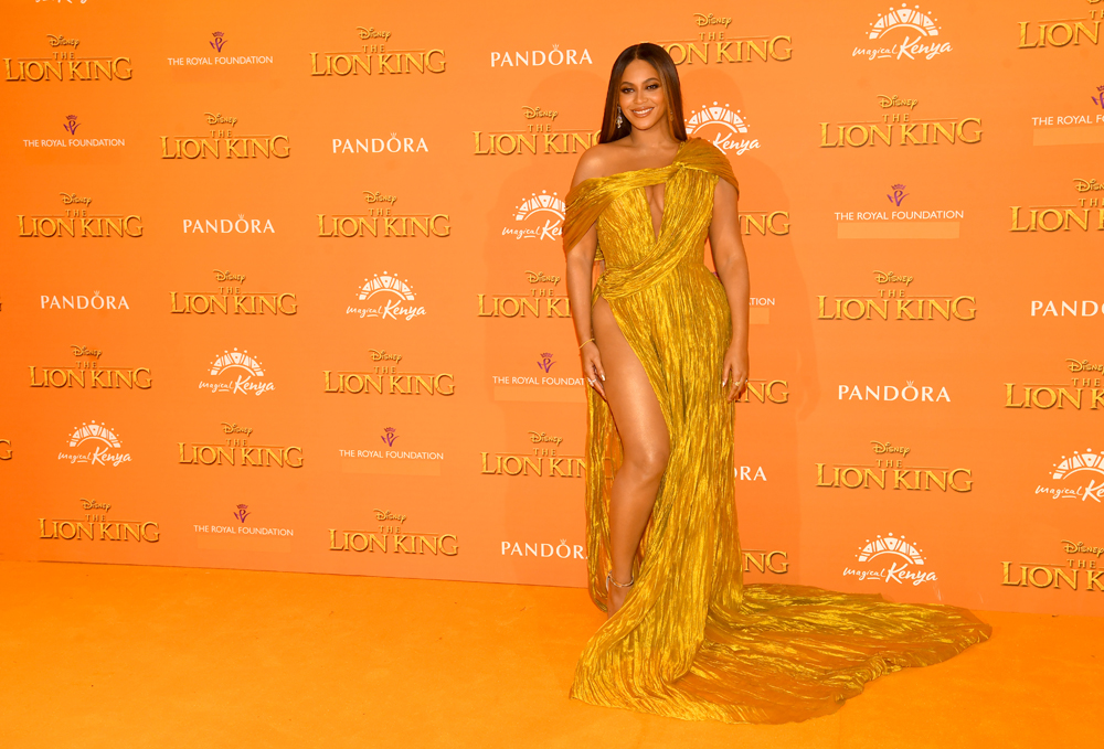 Beyonce Knowles Carter attends &quot;The Lion King&quot; European Premiere