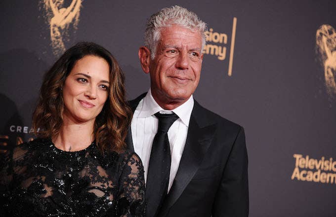 Asia Argento and Anthony Bourdain/