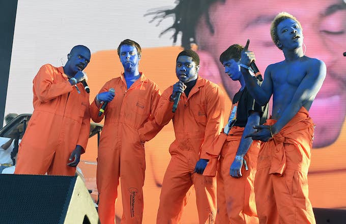 Brockhampton performs on Camp Stage during day 1 of Camp Flog Gnaw Carnival 2017.
