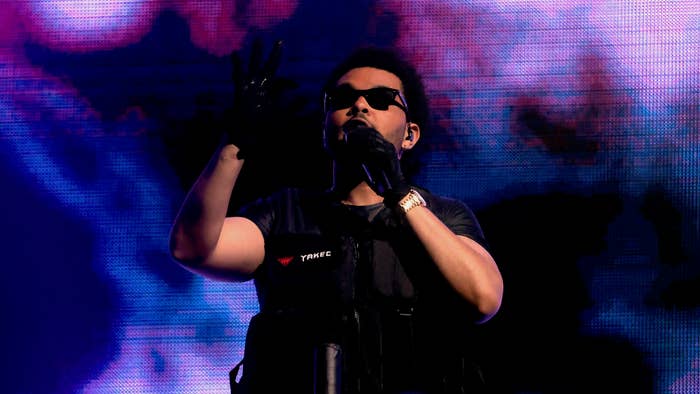 The Weeknd performs on the Coachella stage during the 2022 Coachella