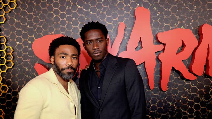 Donald Glover and Damson Idris attend the &quot;Swarm&quot; Red Carpet Premiere