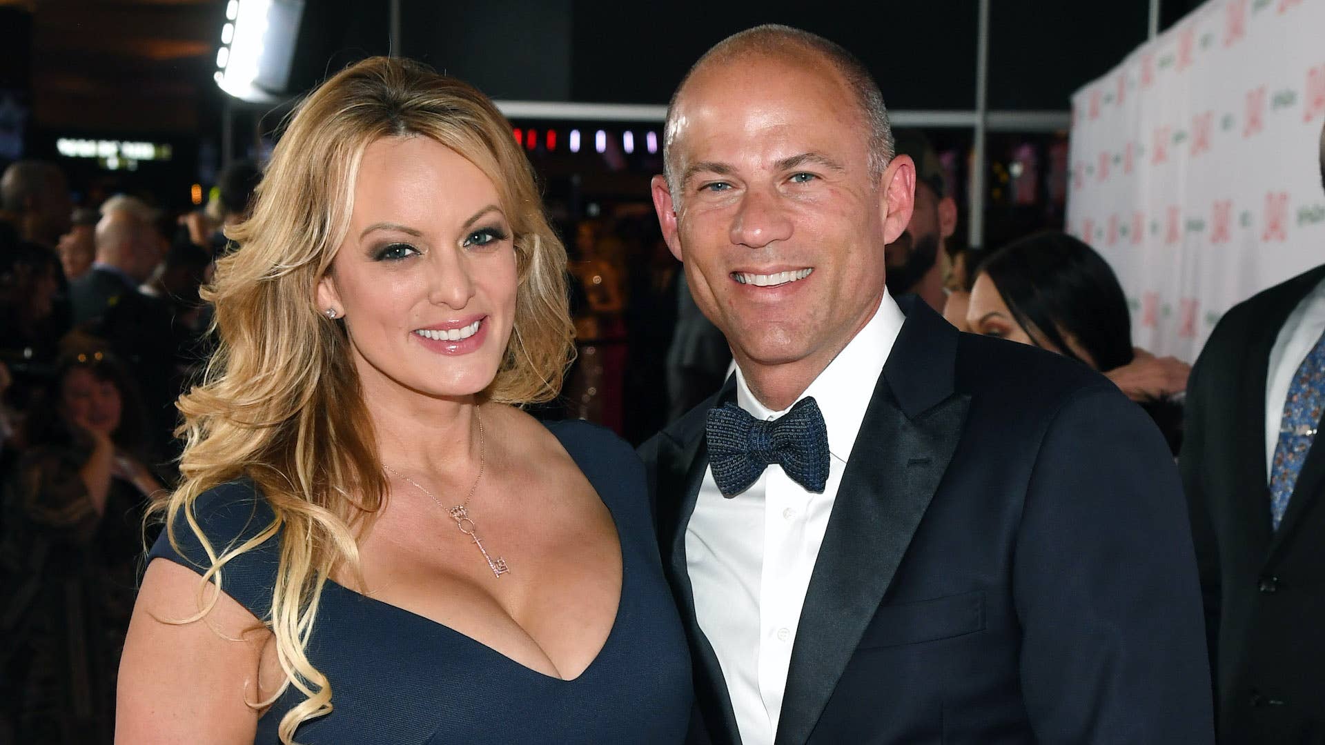 Adult film actress/director Stormy Daniels (L) and attorney Michael Avenatti.