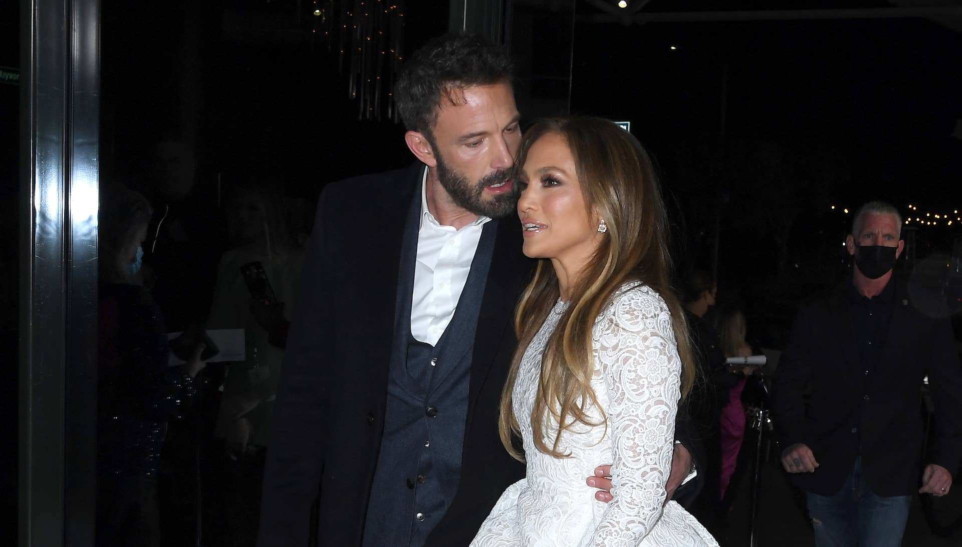 Jennifer Lopez and Ben Affleck at premiere of 'Marry Me'