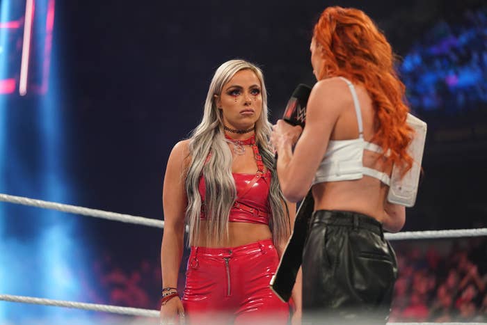 Liv Morgan and Becky Lynch on WWE Raw, November 15, 2021