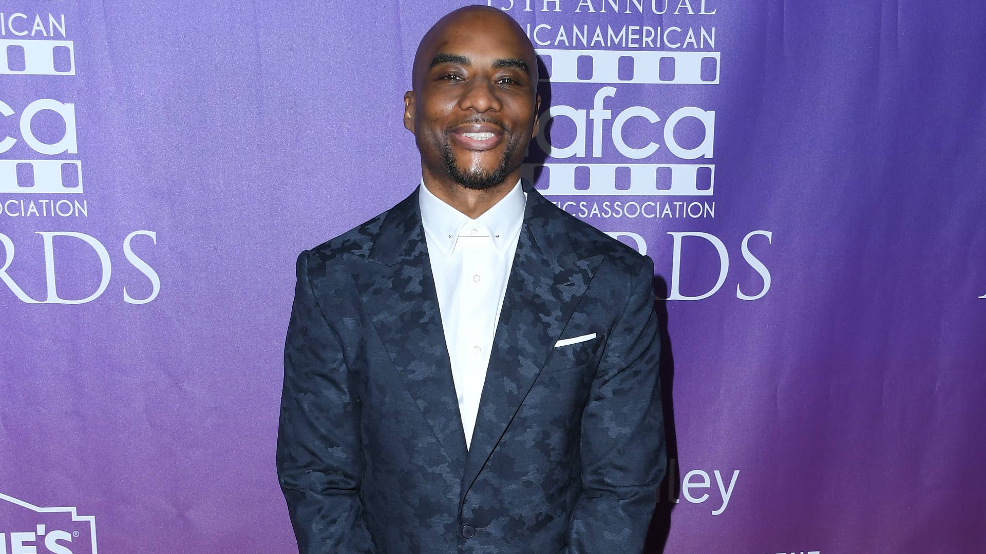 Charlamagne tha God is seen on the red carpet
