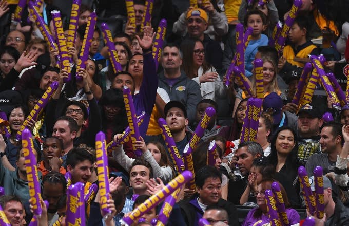 Lakers fans.