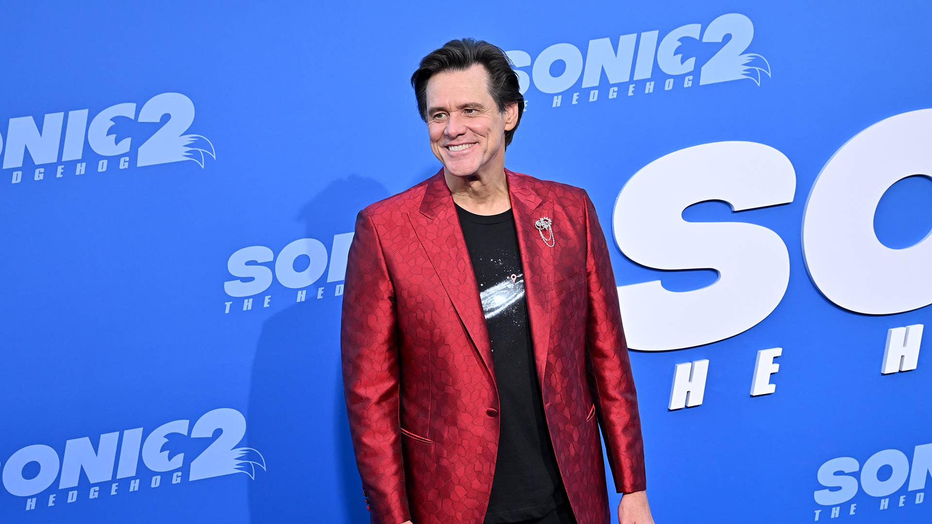 Jim Carrey attends the Los Angeles Premiere Screening of "Sonic The Hedgehog 2"