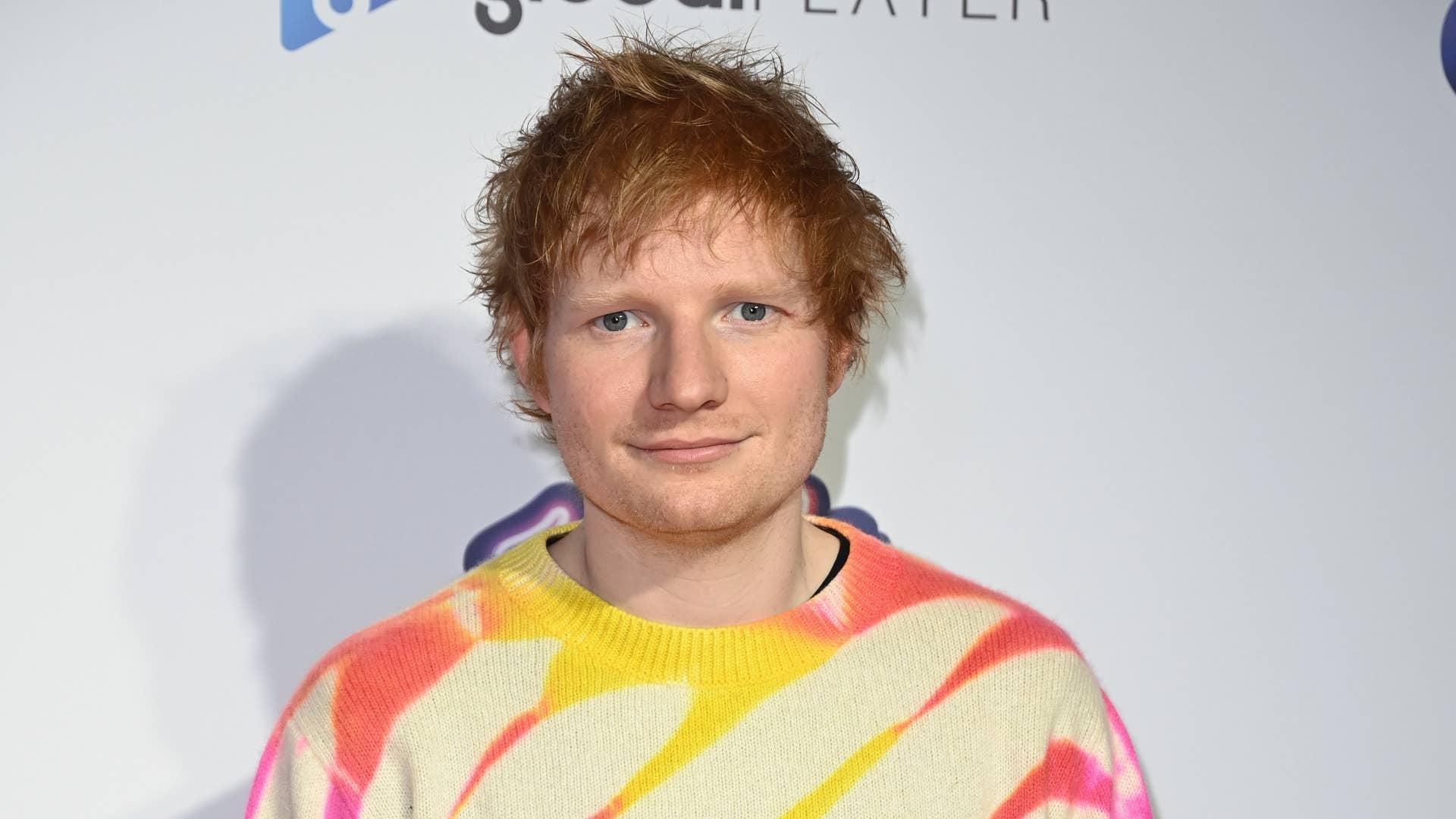 Ed Sheeran poses for snaps at Capital Jingle Bell Ball.