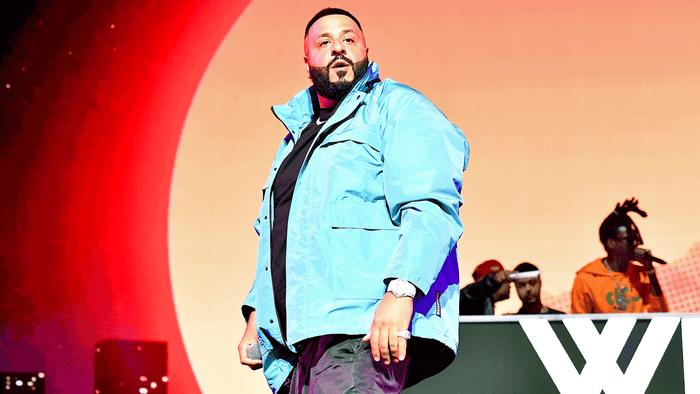 DJ Khaled performs onstage during the EA Sports Bowl.