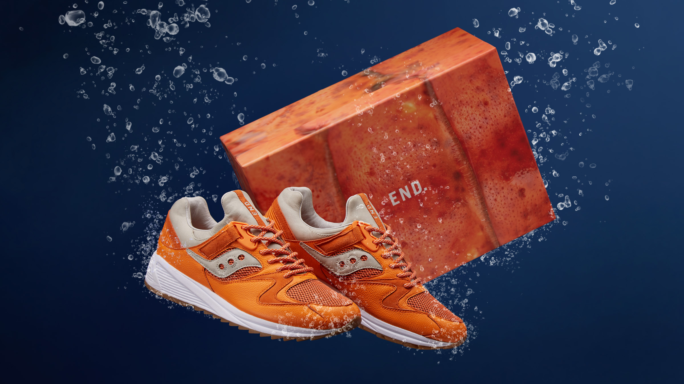 End. x Saucony Grid 8500 &#x27;Lobster&#x27;