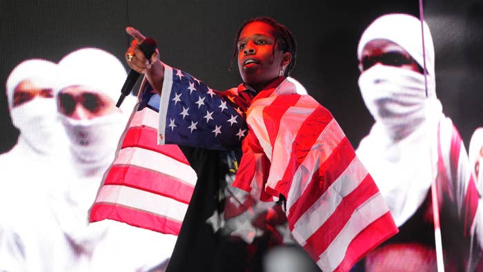 ASAP Rocky performs at a festival