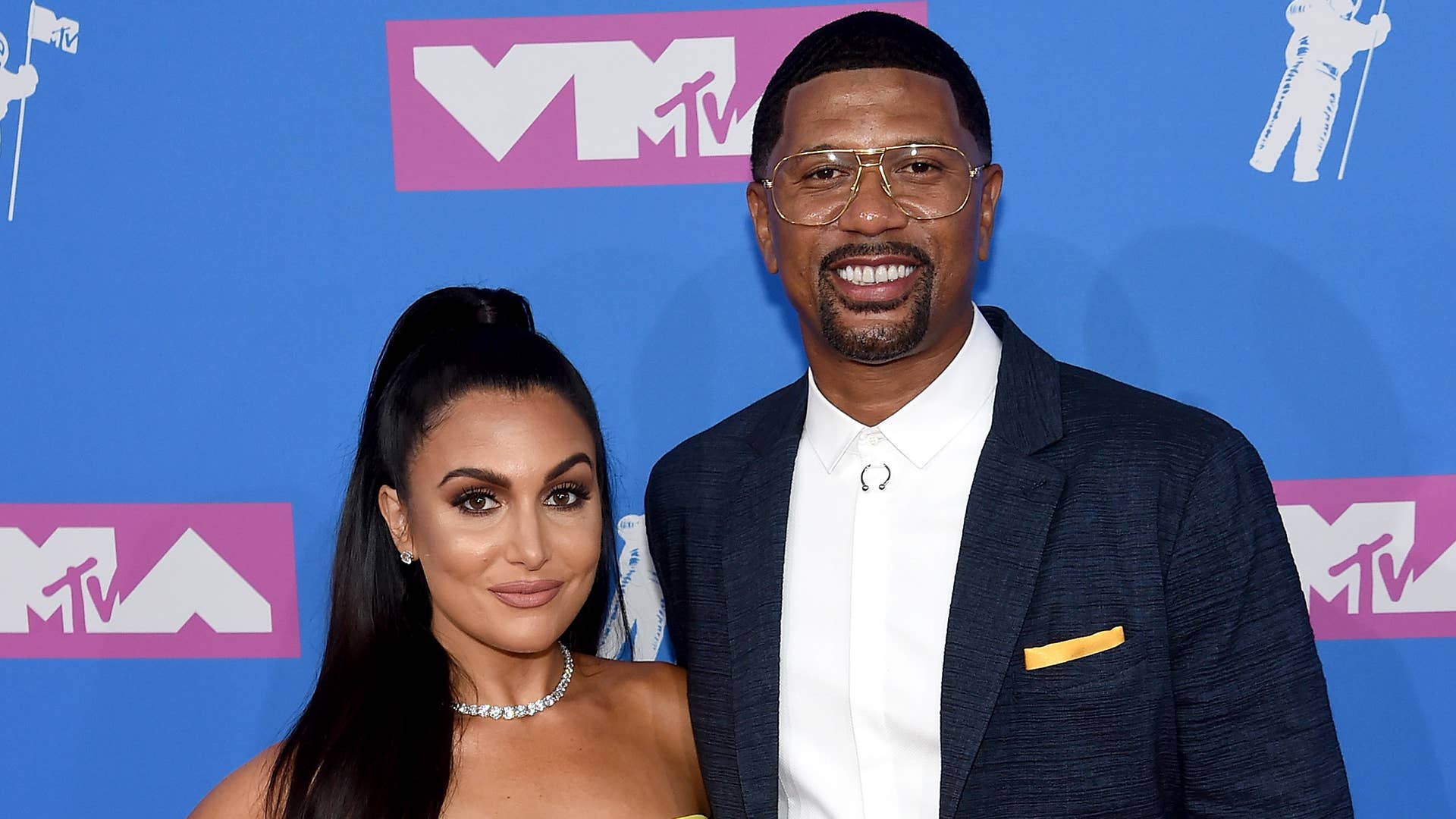 Molly Qerim and Jalen Rose attend the 2018 MTV Video Music Awards