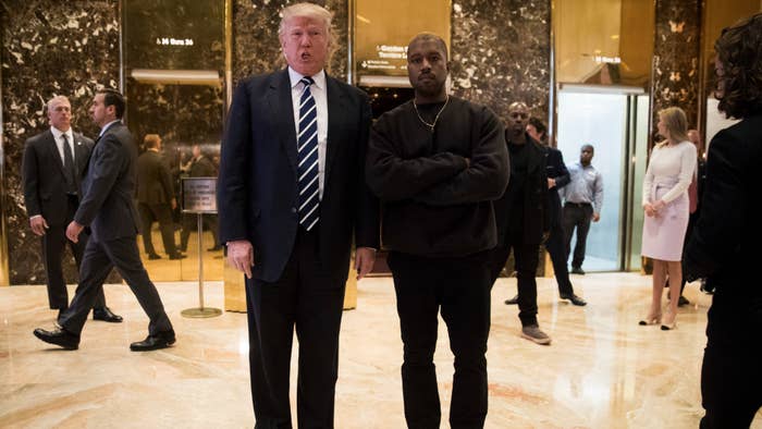 Donald Trump and Ye are pictured together, unfortunately