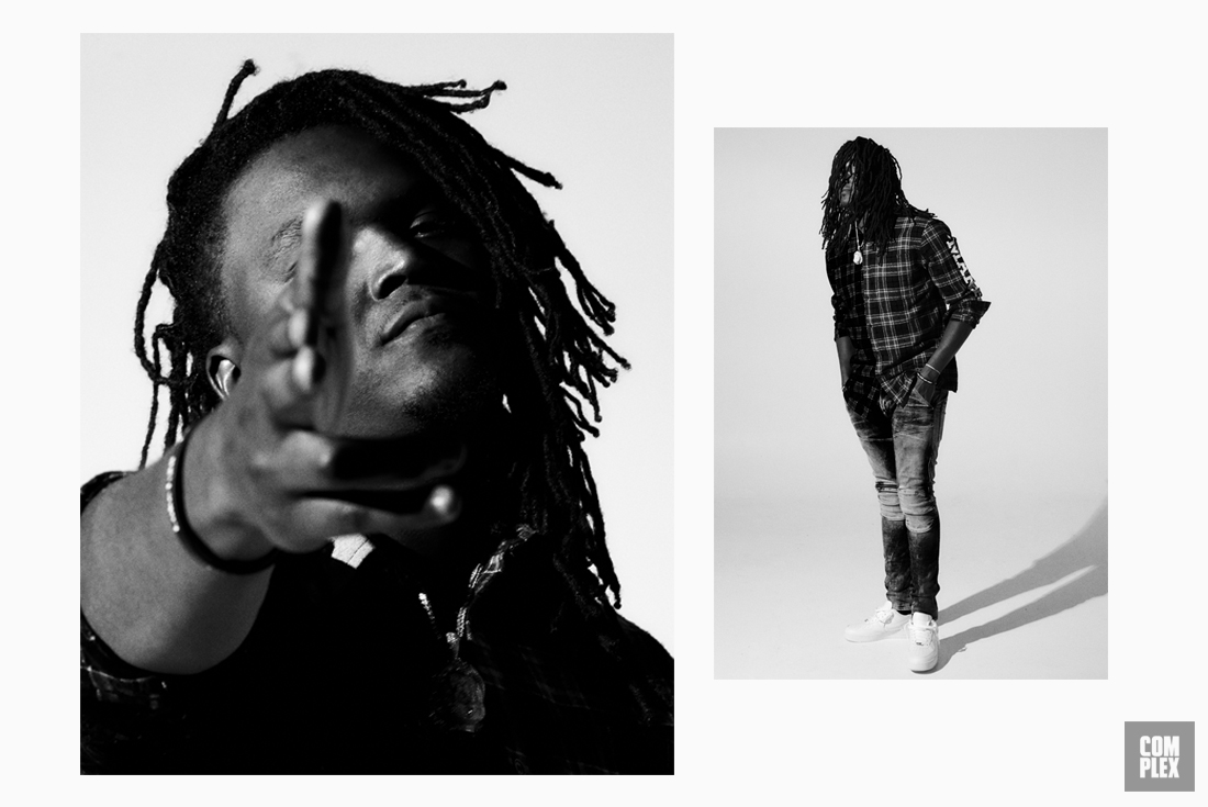 Young Nudy poses for his Complex interview