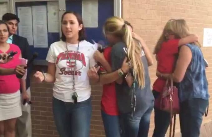 Students mourn the re naming of their San Antonio HS.