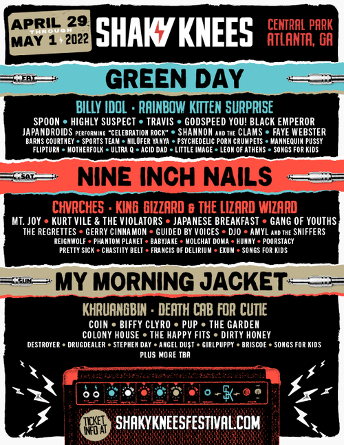 Shaky Knees shares its festival flyer