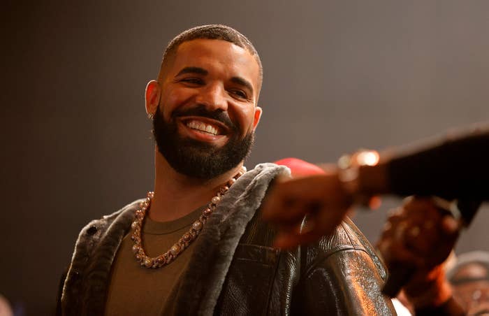 Drake speaks onstage during Drake&#x27;s Till Death Do Us Part rap battle
