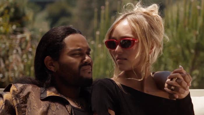 Screenshot of The Weeknd and Lily-Rose Depp in &#x27;The Idol&#x27; costumes