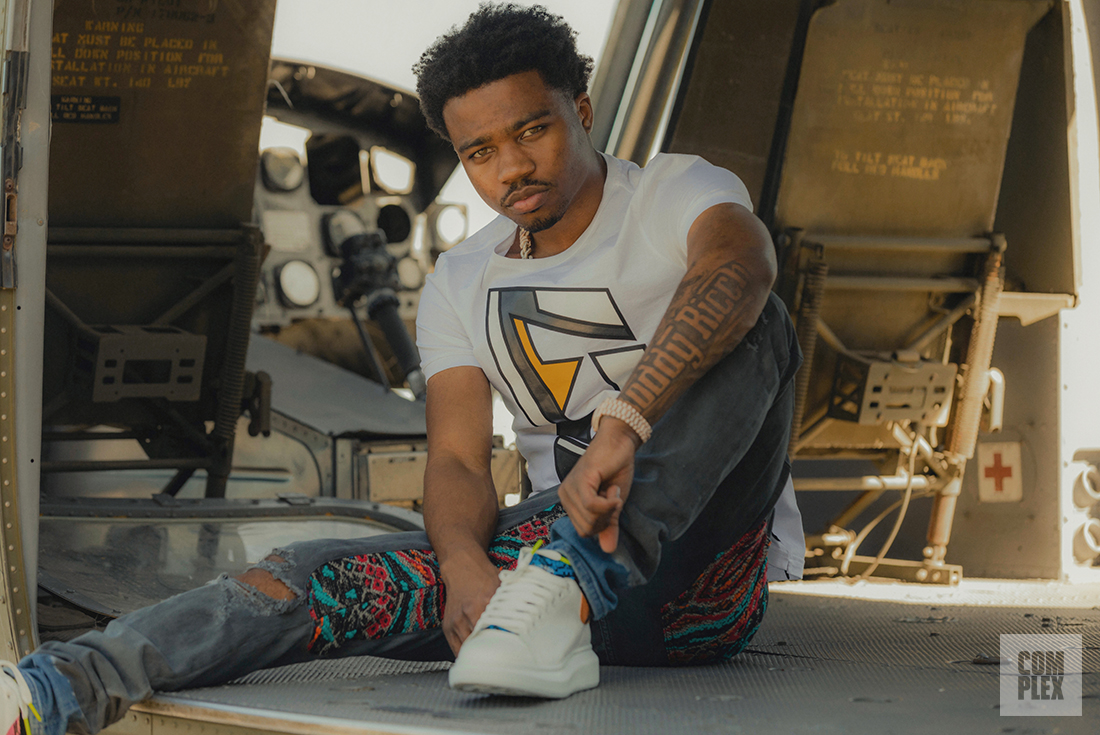 Roddy Ricch poses for his Complex interview