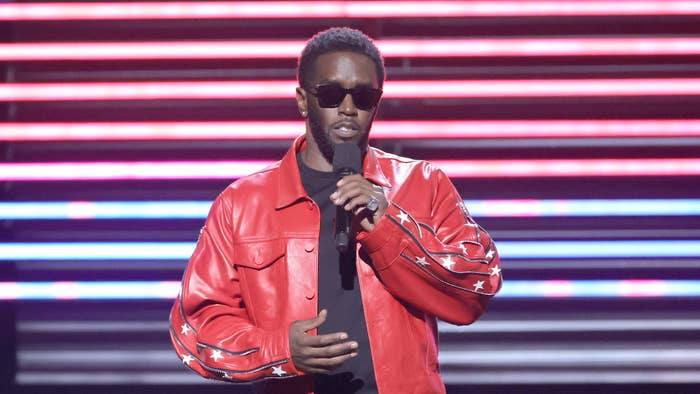 Host Sean &#x27;Diddy&#x27; Combs speaks onstage during the 2022 Billboard Music Awards