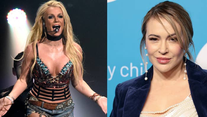 Photos of Britney Spears and Alyssa Milano