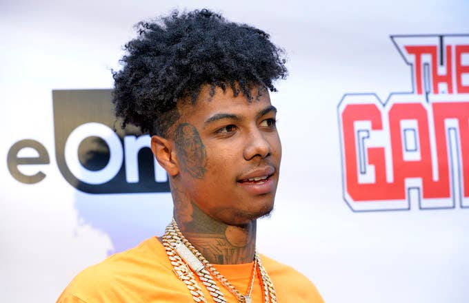 Blueface attends a listening event for The Game&#x27;s new album &quot;Born 2 Rap.&quot;