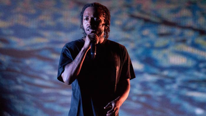 Kendrick Lamar performs during festival appearance.