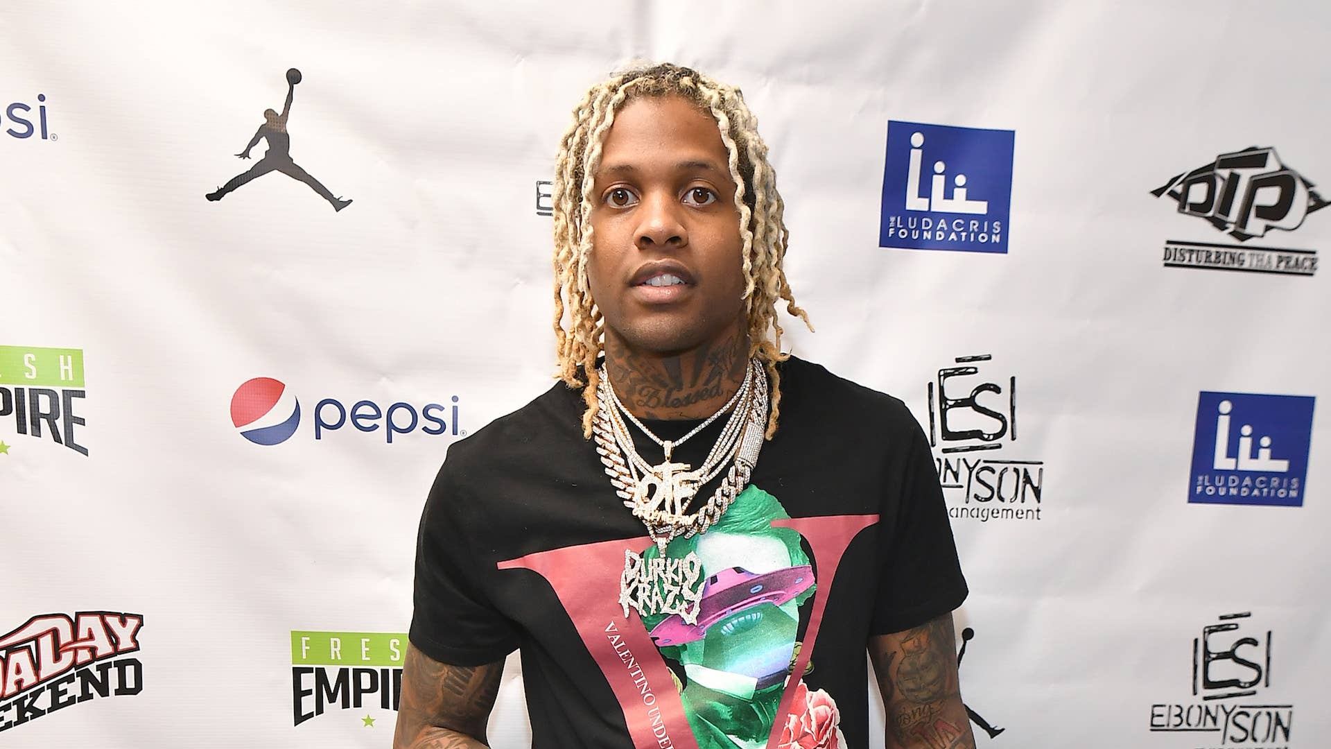 Rapper Lil Durk attends 14th Annual LudaDay Weekend Celebrity Basketball Game