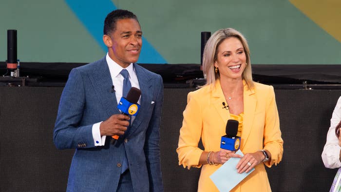 T.J. Holmes and Amy Robach attend ABC&#x27;s &quot;Good Morning America&quot; at SummerStage at Rumsey Playfield